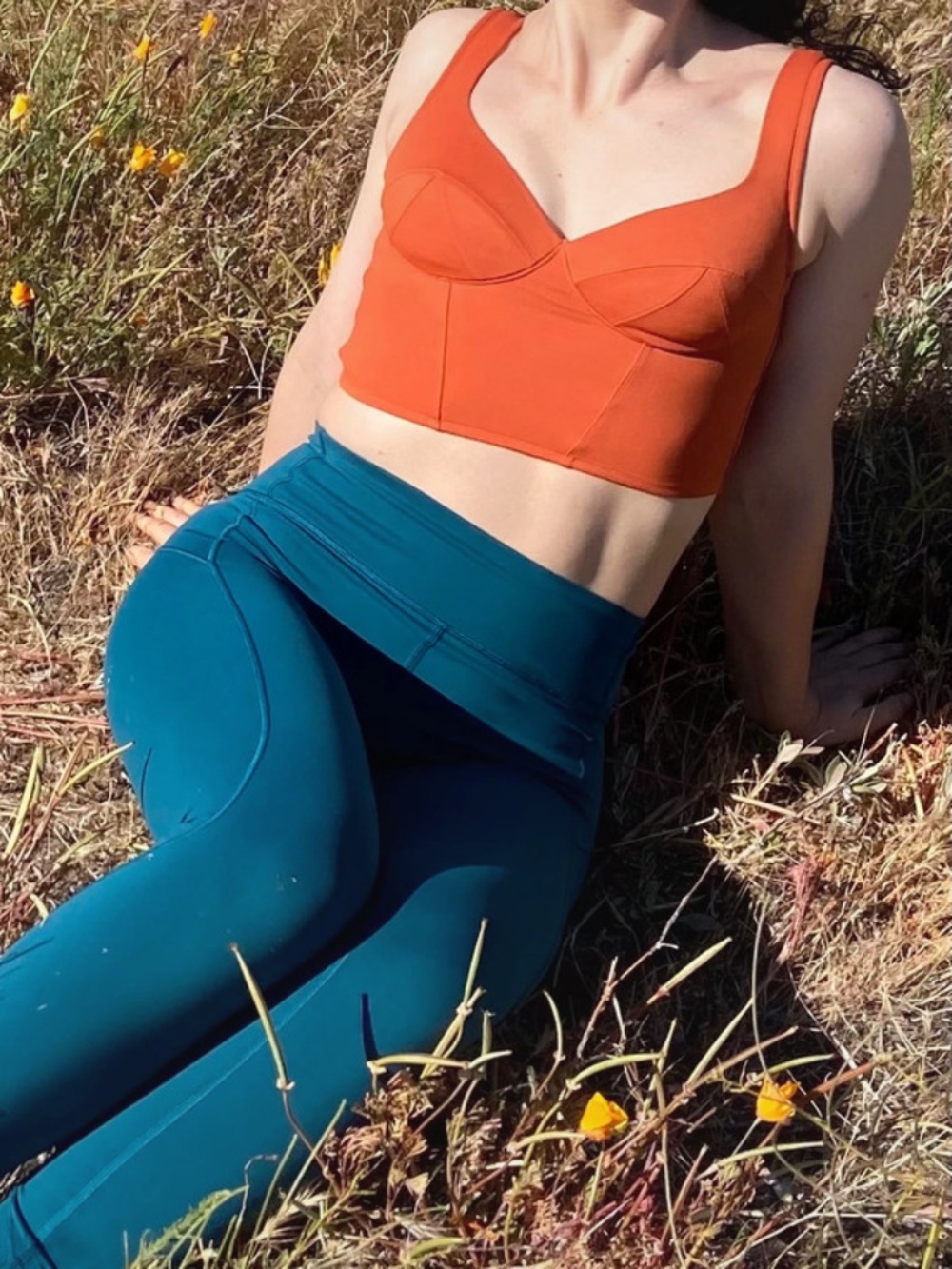 Ernest Leoty Jade Crop Top in Rust Color